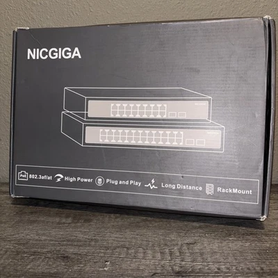 NICGIGA 19 Port Network Power Over Ethernet Switch, VLAN Mode. - Image 1 of 4