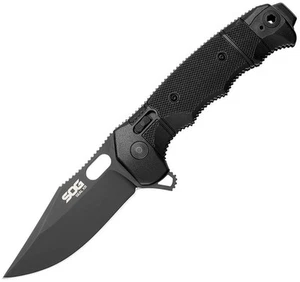 SOG Seal XR 3.9" Stainless Blade Black Handle Folding Knife - 12-21-02-57 - Picture 1 of 1