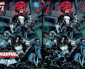 DEADPOOL BATMAN #1 ALESSANDRO CAPPUCCIO TRADE AND VIRGIN EXCLUSIVE SET LTD 1000 - Picture 1 of 1