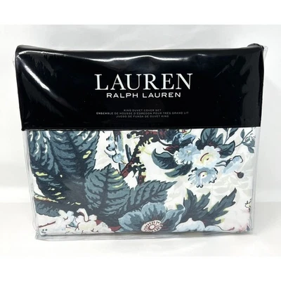 Juego de funda nórdica Ralph Lauren Eden Botanical King 2 fundas multi algodón satén Foto 1 de 4