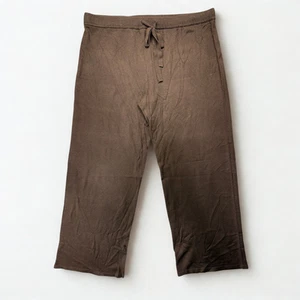 Cashmere Blend Wide Leg Pants Women's Capris Lounge SIZE XL Soft w/ 28" Inseam - Picture 1 of 29