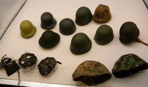 1/6 Scale WW2 US, UK, GERMAN HELMET LOT - Bild 1 von 11
