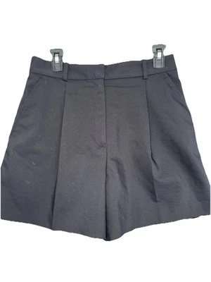 Chic Black Pleated High-Waist Shorts Dressy Casual Chinos Woman’s Medium - Image 1 of 4