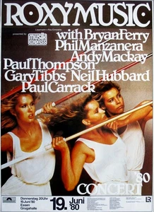 ROXY MUSIC - 1980 - Live In Concert - Flesh & Blood Tour - Poster - Essen - Picture 1 of 1