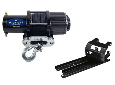 Viper 50 Ft Midnight Winch 4500 lb Black w/ Mount For Polaris Sportsman 600 2005 - Imagem 1 de 4