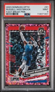 2023-24 Panini Donruss Optic Russell Westbrook #81 Rosa Fast Break Prizm/25 - Imagen 1 de 3
