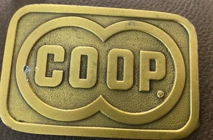 Farmers COOP Promo Gürtelschnalle Farms Fuel Food Vintage 70s Hit Line USA - Bild 1 von 3