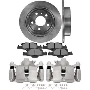 Rear Pair Brake Calipers Rotors and Ceramic Pads For CHEVROLET IMPALA 2006-2010 - Picture 1 of 9