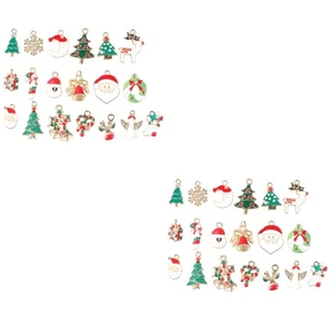 38 stücke legierung weihnachten diy anhänger schmuck machen zubehör für - Picture 1 of 12