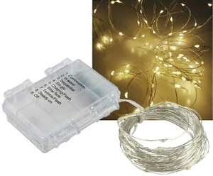 80 LED Lichterkette für Party Garten Außen Beleuchtung Licht Batterie Leuchte - Bild 1 von 9
