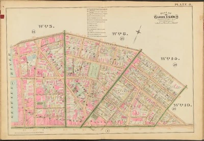 1888 MONROE CO. NEW YORK ROCHESTER SCHOOL #10 FRANKLIN SQUARE COPY ATLAS MAP - Image 1 of 3