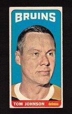 1964-65 TOM JOHNSON #101 Topps SCARCE Hi# HALL OF FAME Star TALL BOY Hockey Card