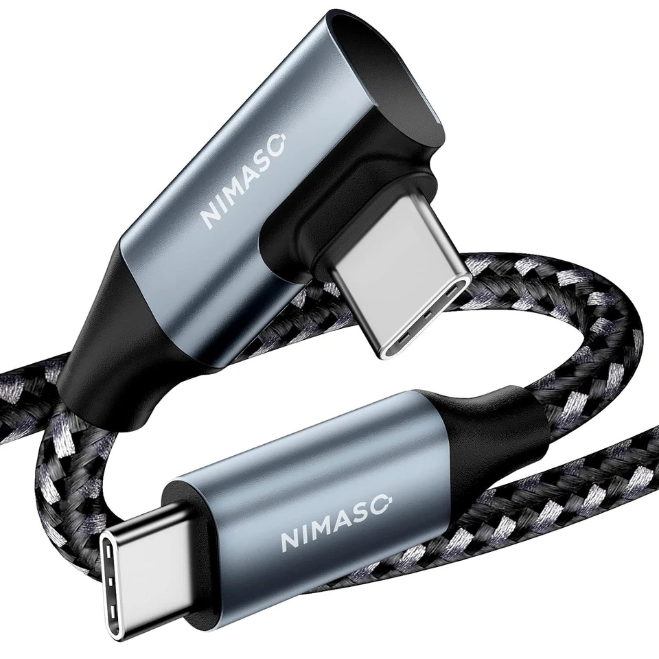 1 m Cavo USB C 90° 60W PD Ricarica Rapida per Samsung Huawei - Immagine 1 di 1