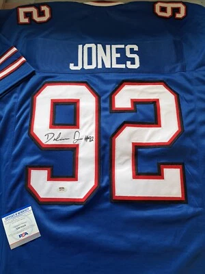 DaQuan Jones Signed Blue Buffalo Bills Jersey Autograph PSA XL - Image 1 of 4