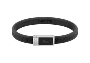 Lacoste 2040114 Jewelry L.12.12 Men's Stainless Steel and Black Silicone - Picture 1 of 3
