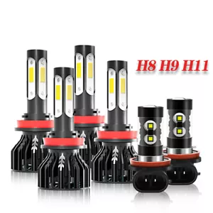 Para para Nissan Sentra 2013 2014-2018 2019 faros LED+bombillas de luz antiniebla - Imagen 1 de 15
