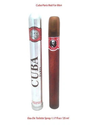 *ROJO CUBA*Colonia para hombres por Cuba Paris EDT spray 1,17 oz nuevo en caja   Foto 1 de 2