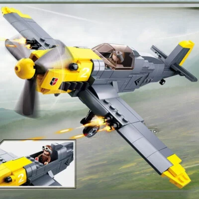 WW2 BF-109 Aircraft Building Block Set Bricks Toy Diy Plane  - Image 1 of 4