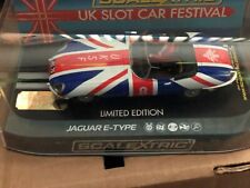 Scalextric Slot Car C3878 Jaguar E-type Union Jack Boxed