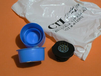 CTI SOURIAU 851-07A14-12PX54-A7 CIR MIL SPEC 12P SHELL SZ 14 PANEL MOUNT JAM NUT - Image 1 of 4