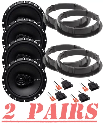 Rockford Fosgate Door Speakers & Install Kit for 1998-2013 Volkswagen Front-Rear