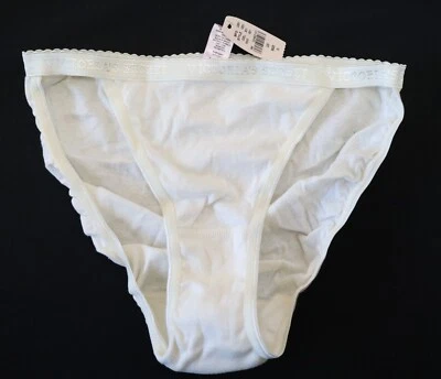 NOVA Calcinha de Biquíni Victoria's Secret VTG Y2K 100% Algodão Assinatura Cordão PEQUENA - Imagem 1 de 4