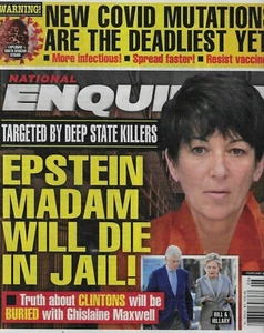 National Enquirer Magazine Ghislaine Maxwell Armie Hammer Prince William 2021 . - Picture 1 of 6