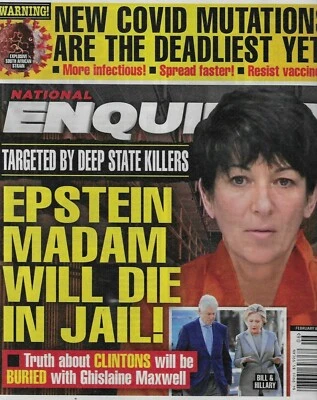 National Enquirer Magazine Ghislaine Maxwell Armie Hammer Prince William 2021 . Foto 1 de 4