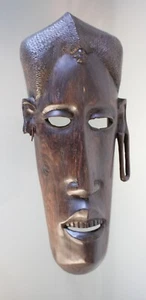 Early 20th Century African Mask. Hand Carved Ebony. - Picture 1 of 2