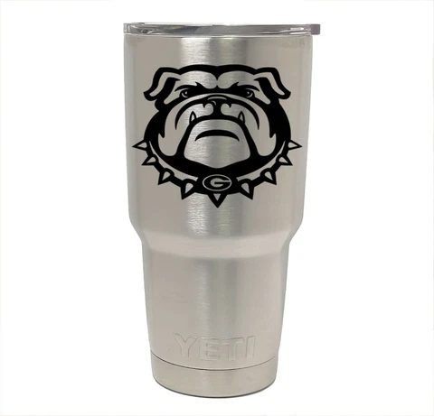 Georgia Bulldogs YETI Laser Engraved 20 or 30 oz. Stainless Steel Tumbler, DAWG Cover