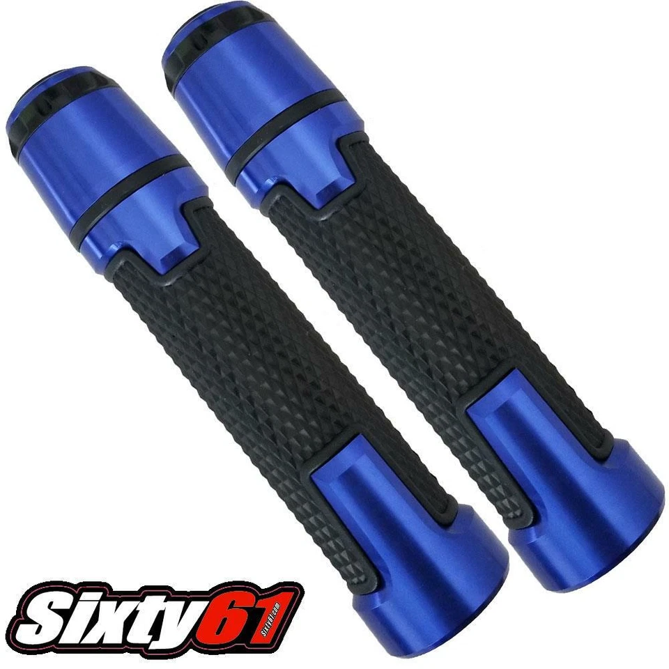 Kawasaki Ninja ZX6R ZX9R ZX10R ZX14R Blue Black Gel Grips Comfort Racing Hand - Image 1 of 3