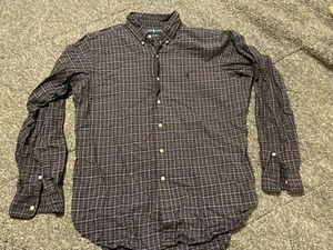 Ralph Lauren Mens Shirt L Soft Blue Red Yellow Plaid Button Long Sleeve Classic - Picture 1 of 9