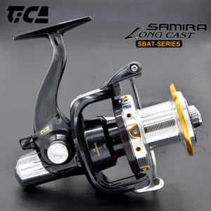 Carrete giratorio TICA Samira SBAT tiro largo pesca en agua salada 13+1 BBs surf fundición - Imagen 1 de 5