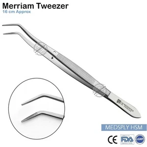 Surgical Forceps Cotton Meriam Tweezers Surgery Tissue Dressing Pliers - Picture 1 of 3