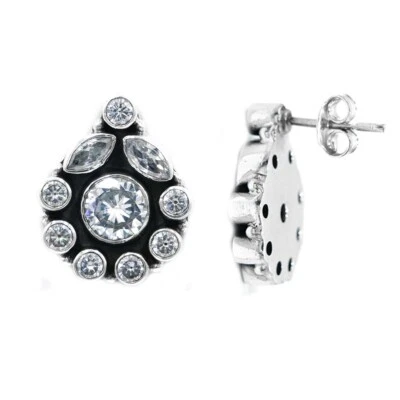Natural Zircon Earring in 925 sterling silver, Wedding earring , Vintage Earring - Изображение 1 из 3