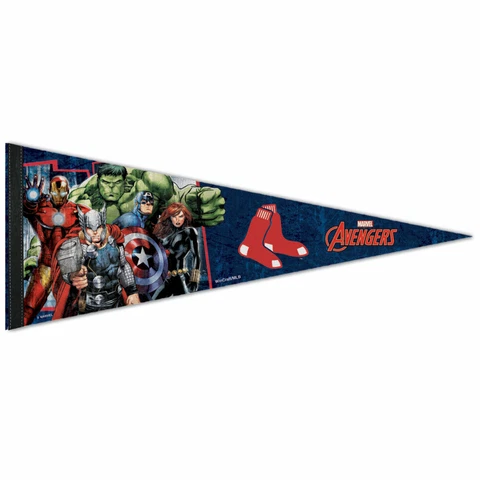 BOSTON RED SOX MARVEL AVENGERS PREMIUM PENNANT 12"X30" WALL BANNER DISNEY Cover