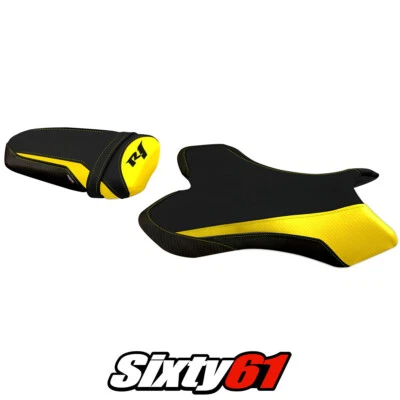 Cubierta de asiento Yamaha YZF R1 2004 2005 2006 Tappezzeria amarillo negro Foto 1 de 4