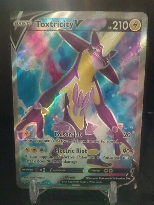 TOXTRICITY V 182/192 Pokemon Rebel Clash  Full Art Halo - Image 1 of 2