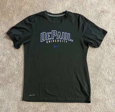 DePaul University Blue Demons Nike Gray Athletic Dry Fit Top Small - Image 1 of 2