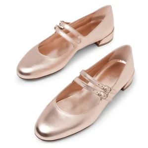 Christian Louboutin Sweet Jane Pink Metallic Flats Z3937 Size 40.5 / 10.5 - Picture 1 of 5