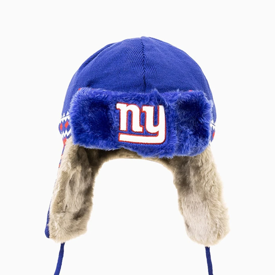 New York Giants NFL Casco Trampero Tejido Gorro Sombrero | Fanático del Fútbol Equipo de Invierno Foto 1 de 4