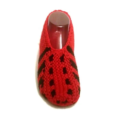 Atlas Slippers Intermediate Knitting Printed Pattern Is not a finished product. - Image 1 of 4