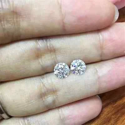 Loose CVD Lab-Grown Diamond 2 Ct Pair Of Round Color D , Clarity IF Certified - Image 1 of 4