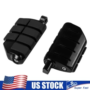 Front Rear Footpegs 10MM Black Pegs For Harley Sportster Dyna Touring Softail US - Picture 1 of 9