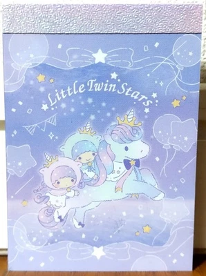 Sanrio Figur Little Twin Stars Mini Memo Block 70 Einhorn 2025 MADE IN JAPAN - Bild 1 von 2