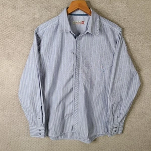 Sovereign Code Shirt Mens XL Blue Striped Button Up Cotton Blend Casual Preppy - Picture 1 of 9