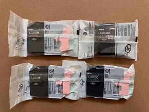 New Genuine Brother LC203XL Black Cyan Magenta Yellow 4PK Ink Cartridges Bag - Picture 1 of 2