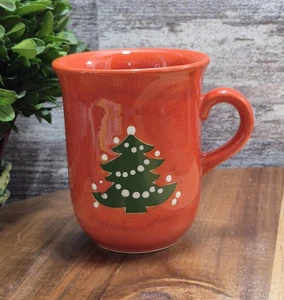 Waechtersbach Christmas Tree Curvy Mug W. Germany, Vintage Holiday Coffee Cup - Picture 1 of 7