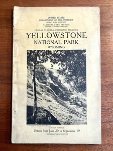 Yellowstone National Park 1928 US Dept of Interior Circular Booklet Maps Book - Picture 1 of 7