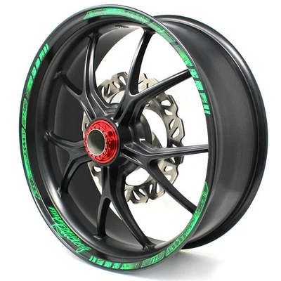 Adesivo Per Cerchi GP Racing Neon Verde Lucido Adesivo Moto Auto MR003 - Immagine 1 di 4